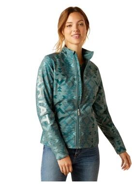 Ariat New Team Softshell Green Pinewood Print Jacket 10046488